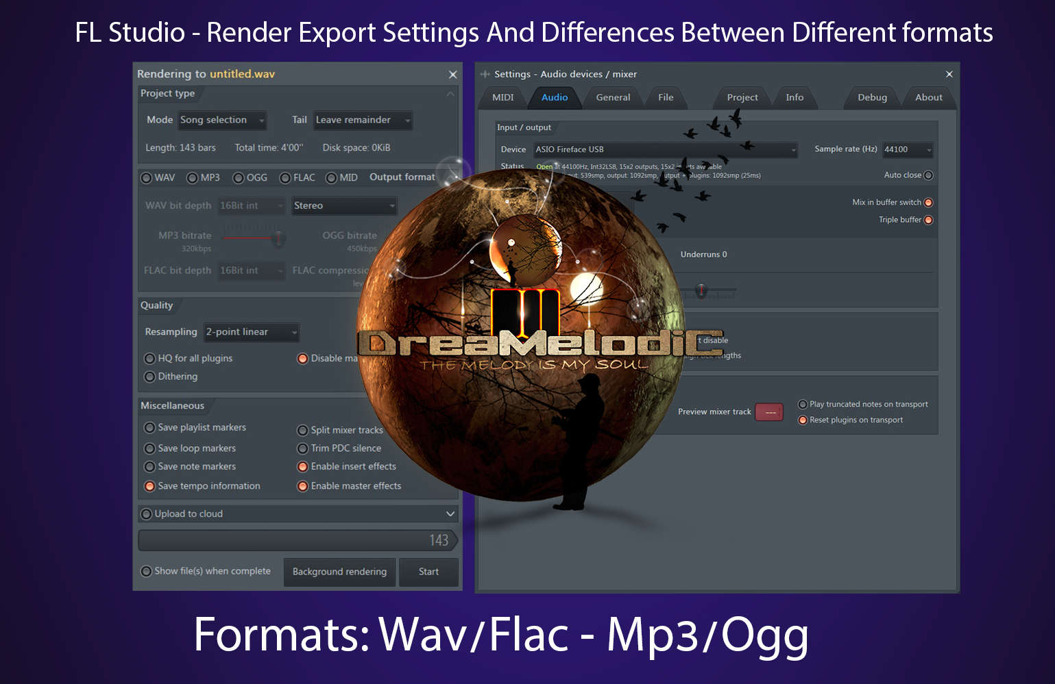 FL Studio - Render Export Settings And Differences Between Different formats